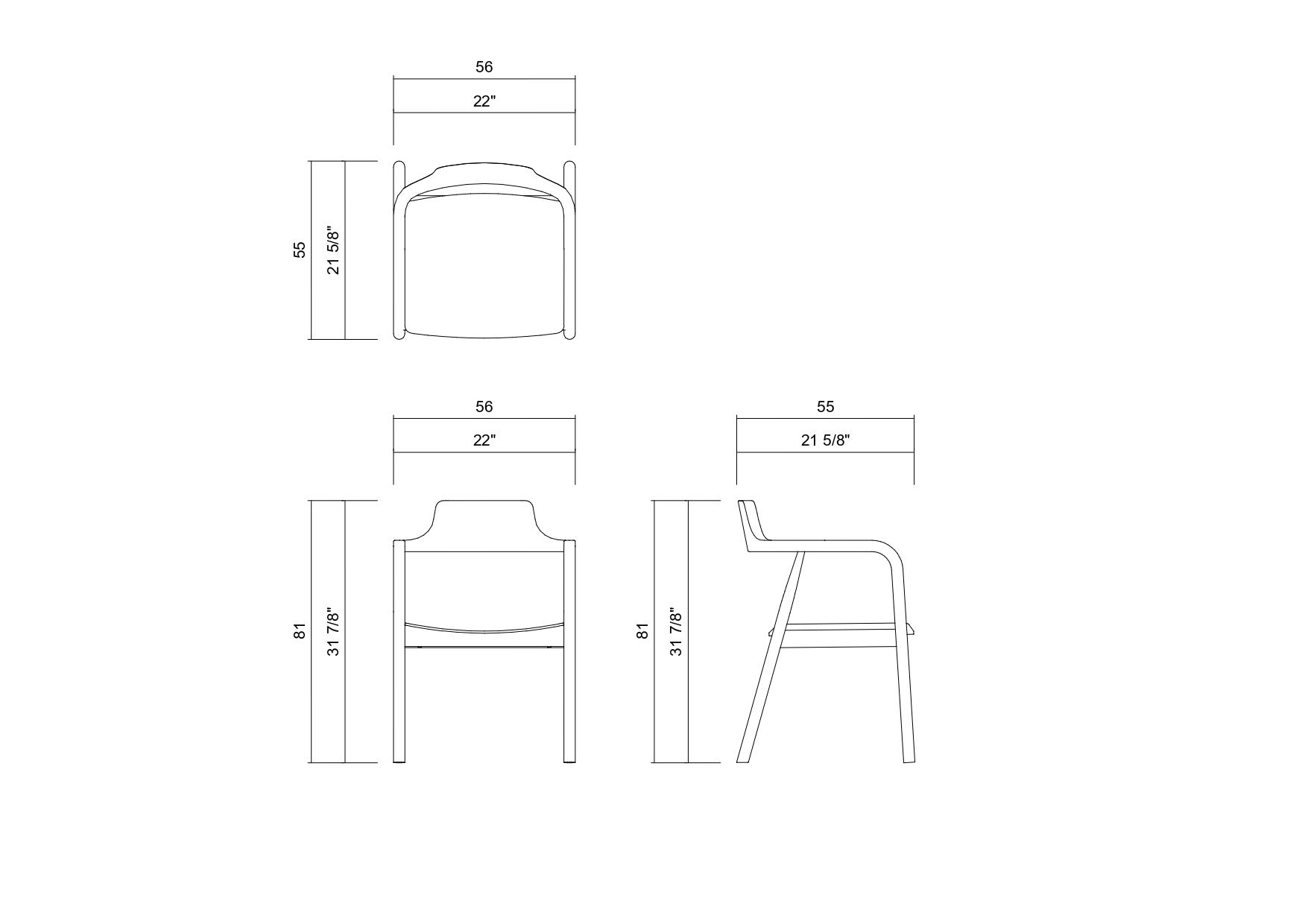 CHAIR WITHOUT ARMS