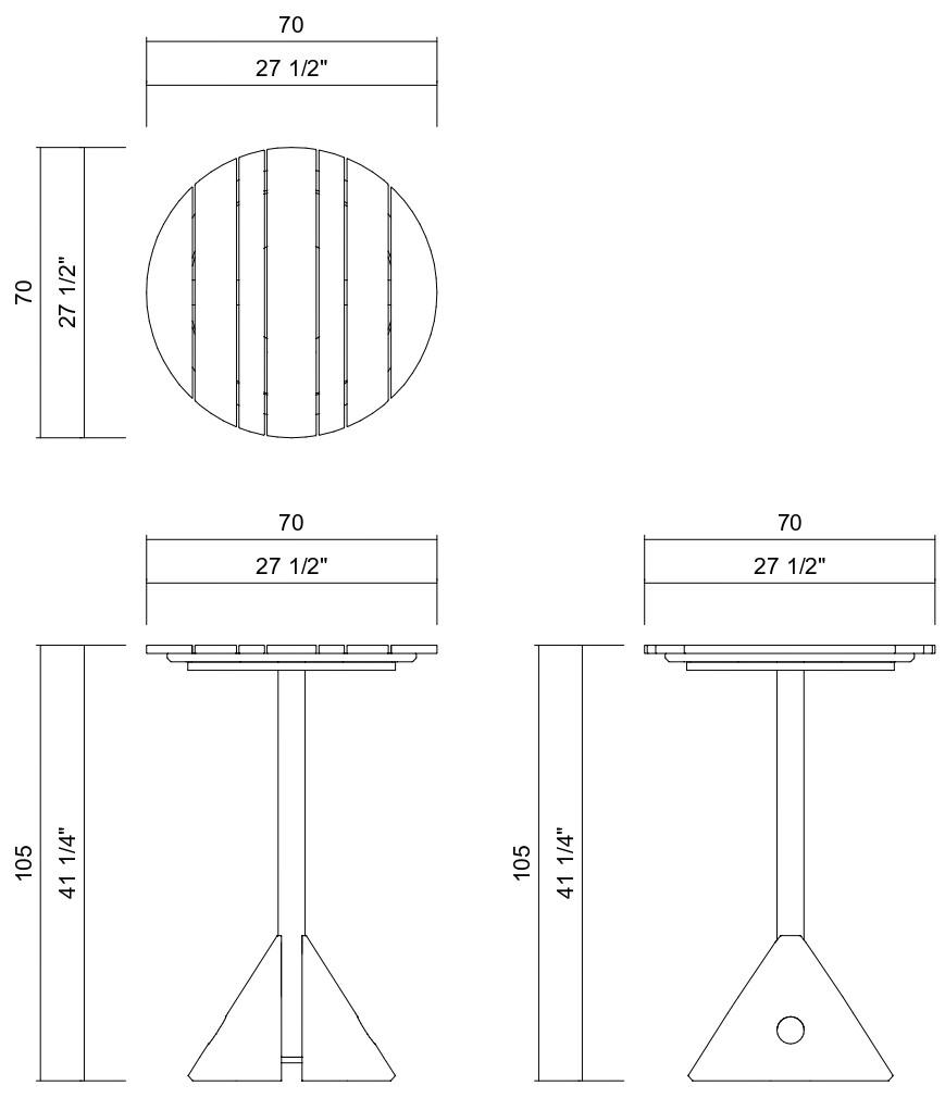 SÍNTESE BAR TABLE 41 1/4" X 27 1/2"