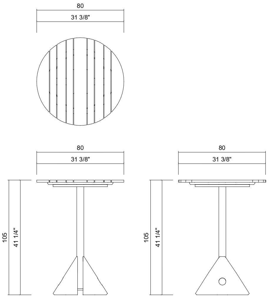 SÍNTESE BAR TABLE 41 1/4" X 31 3/8"