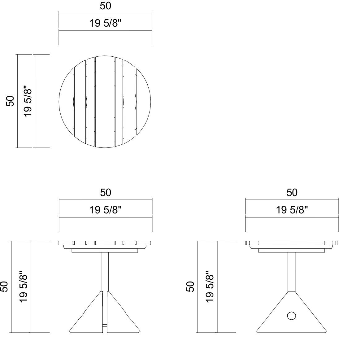 SINTESE SIDE TABLE 19 5/8” X 19 5/8”