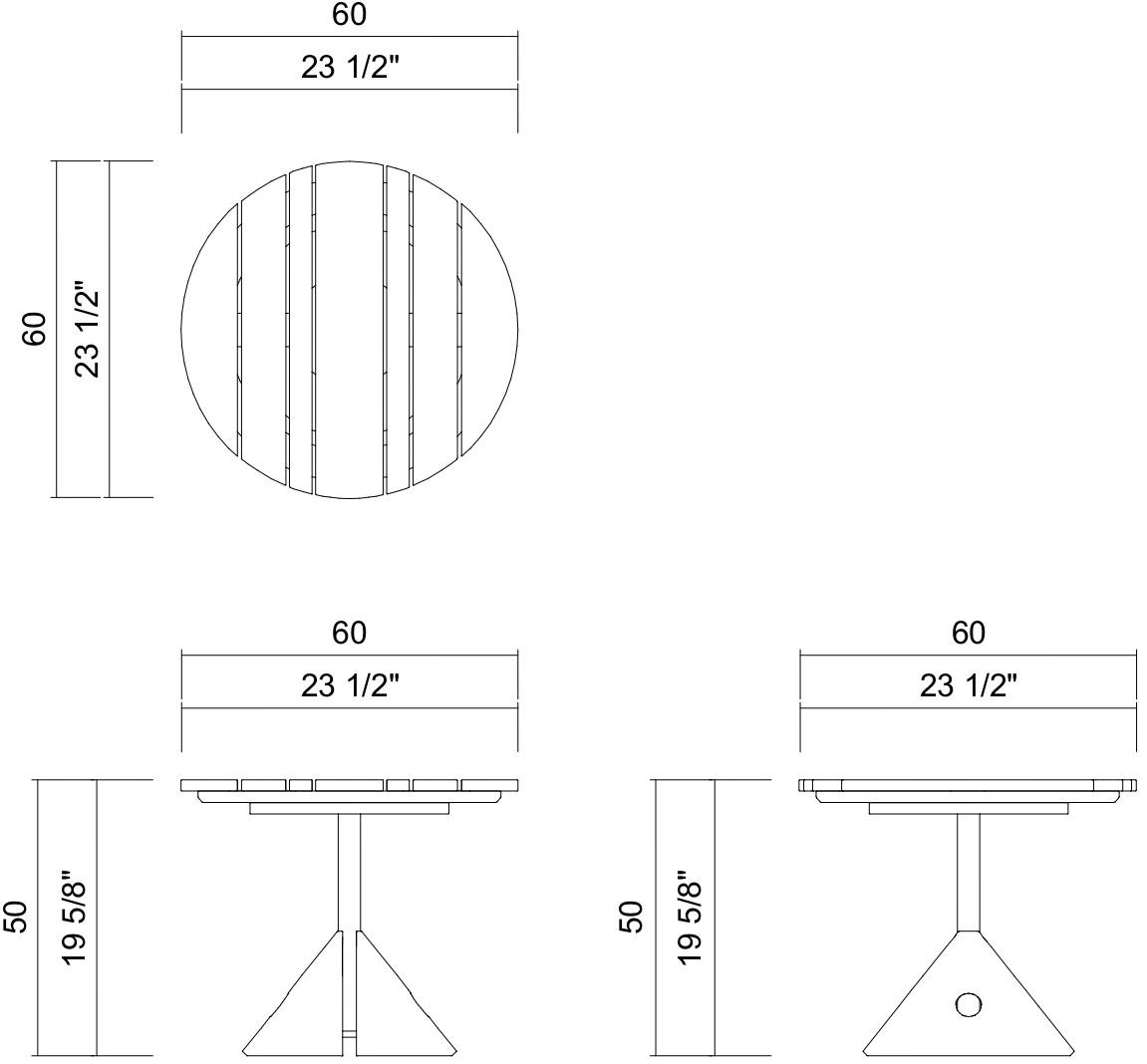 SINTESE SIDE TABLE 23 1/2” X 19 5/8”