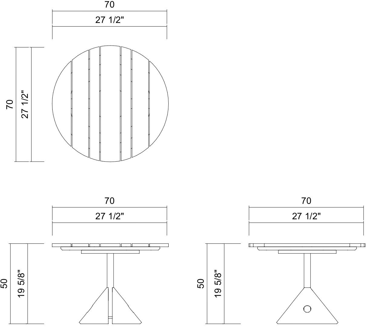 SINTESE SIDE TABLE 27 1/2” X 19 5/8”