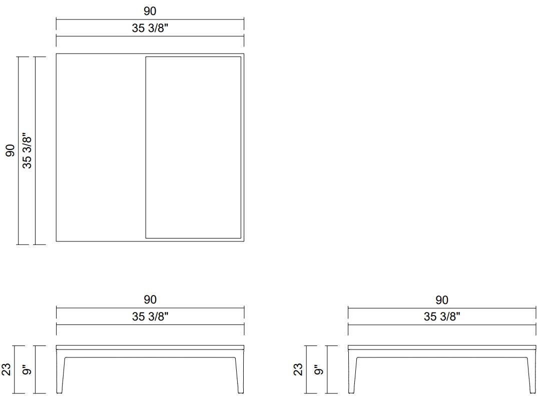 CONECTA COFFEE TABLE SPLIT TOP 35 3/8" X 35 3/8"