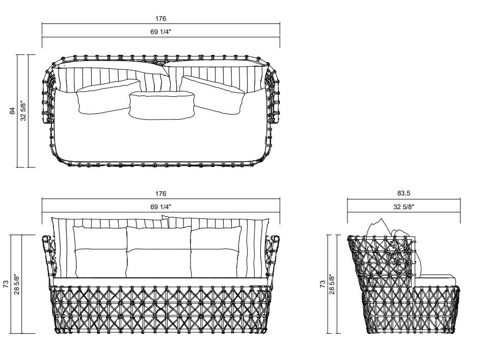 CAPADOCIA SOFA 69 1/4"