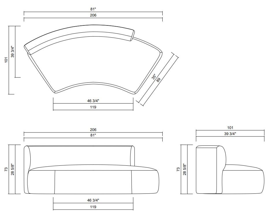 BUBBLE CURVE RIGHT LEFT MODULE