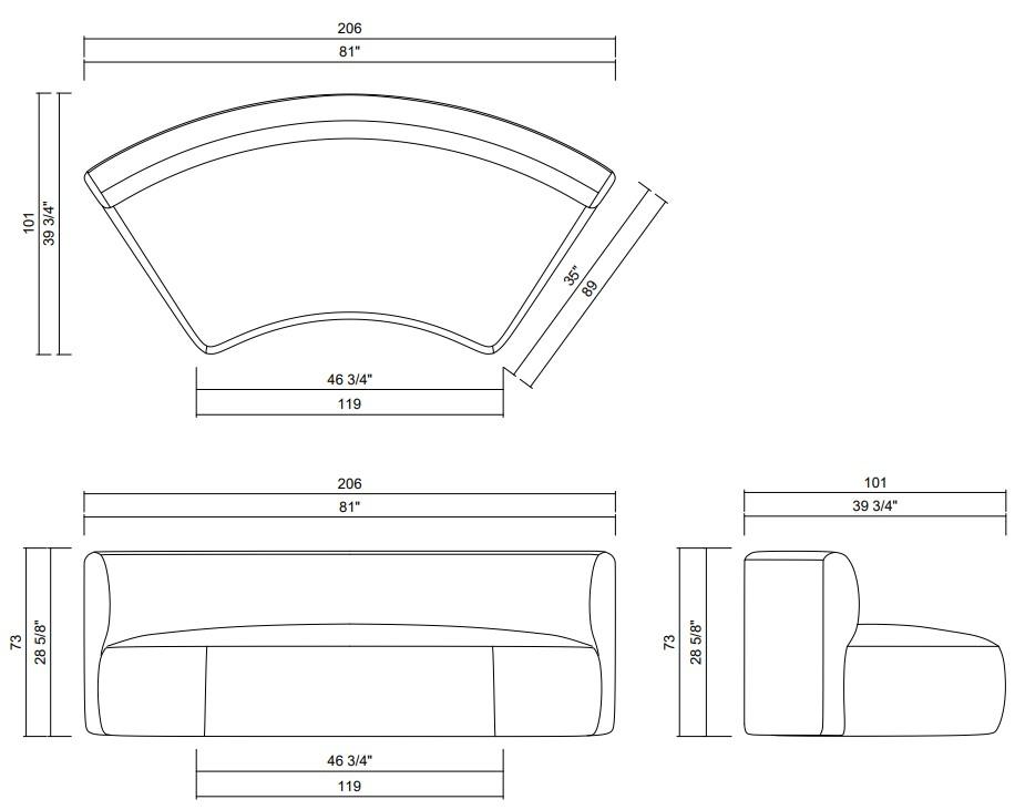 BUBBLE CURVE MODULE 81”