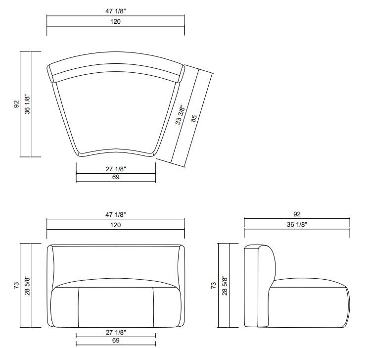 BUBBLE CURVE MODULE 47 1/8”