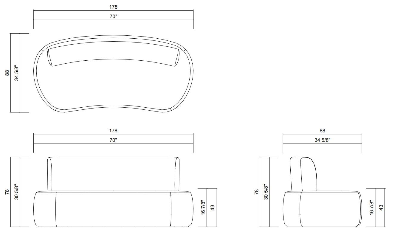 INGA SOFA 70"