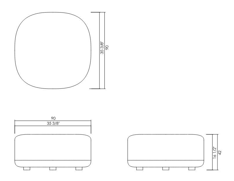 OTOMANA D90 CM DONATO