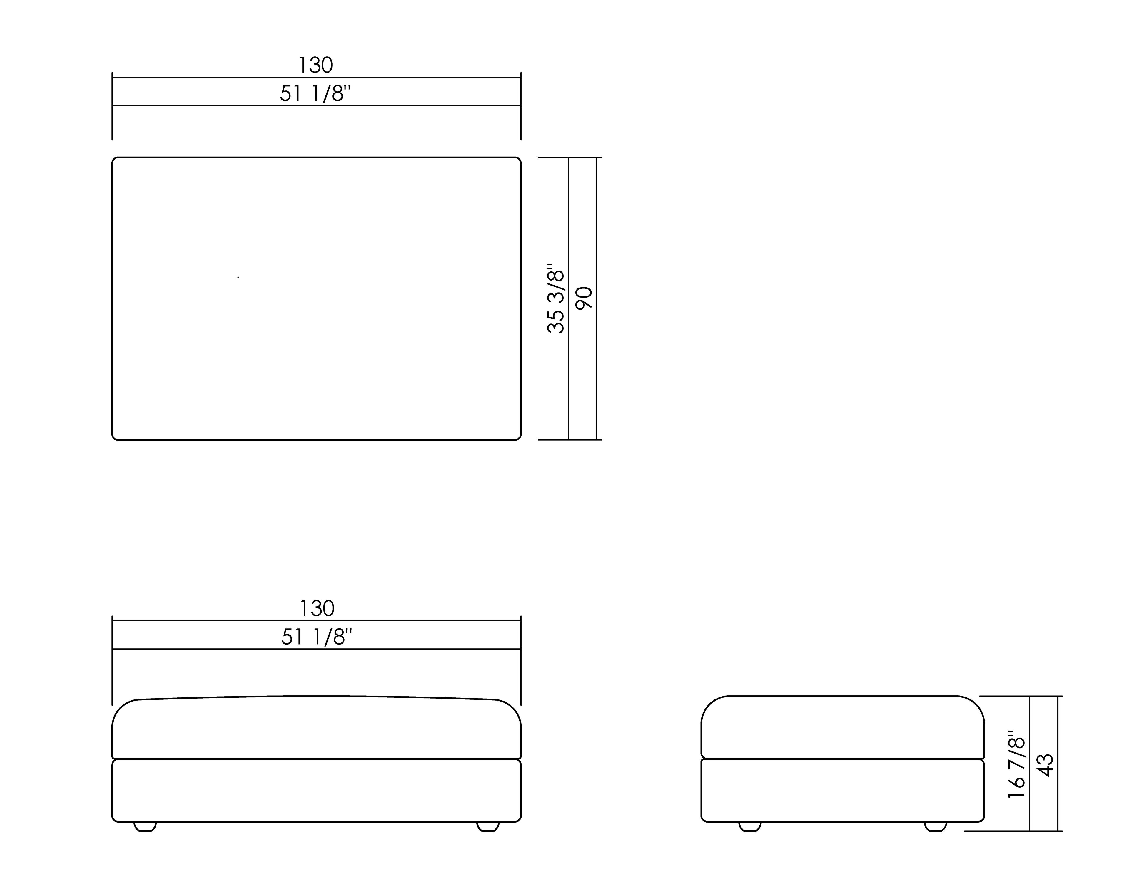 PUFF ABITO 130 X 90 CM