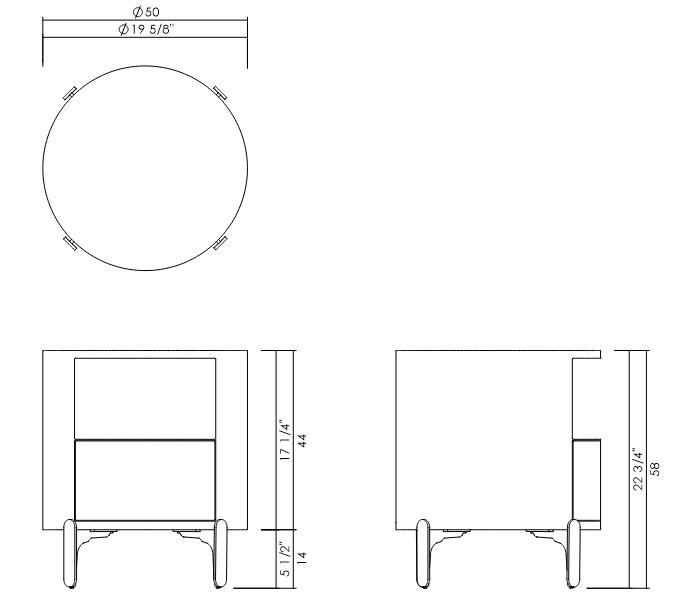MESA CABECEIRA NOLA UMA GAVETA UM NICHO