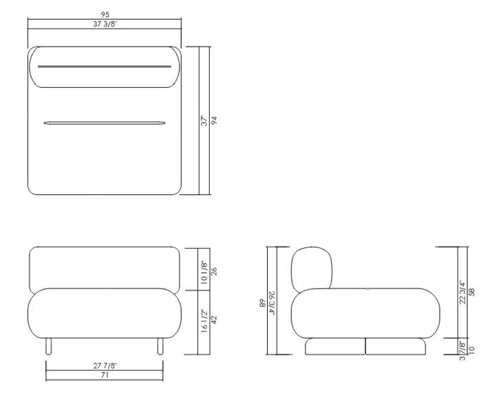 MODULO CENTRAL ORFEO 95 CM
