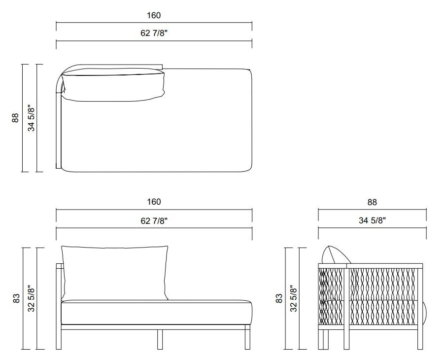 CHAISE DER | IZQ