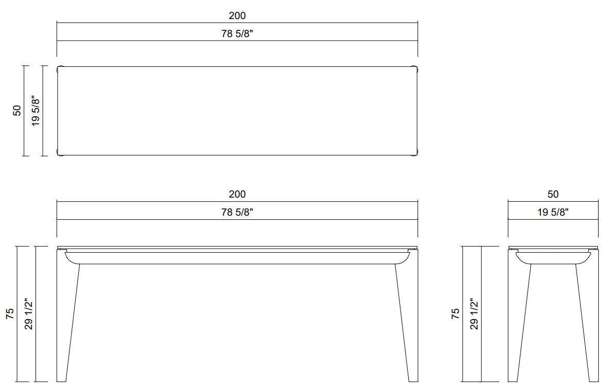 MENAGGIO CONSOLE 78 5/8"