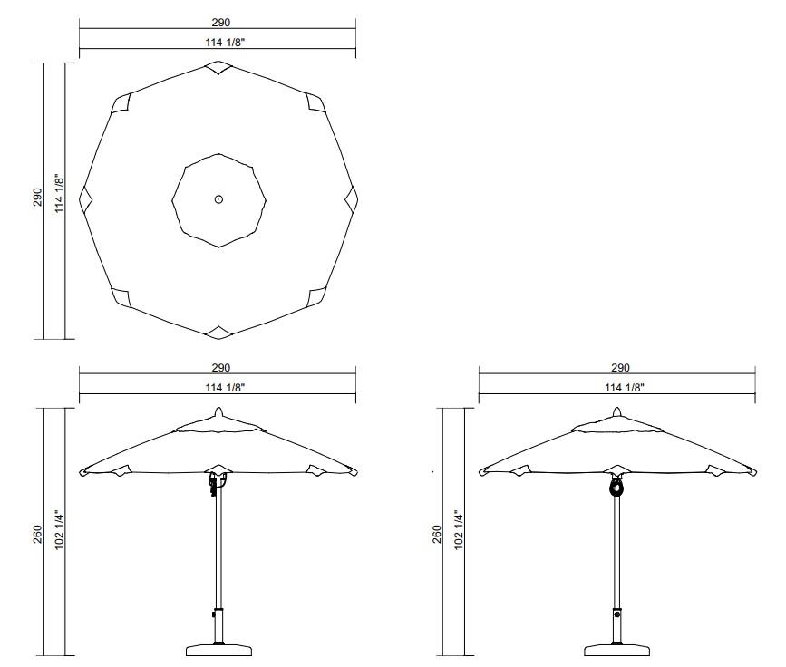 SOMBRILLA D290 CM LIGURE