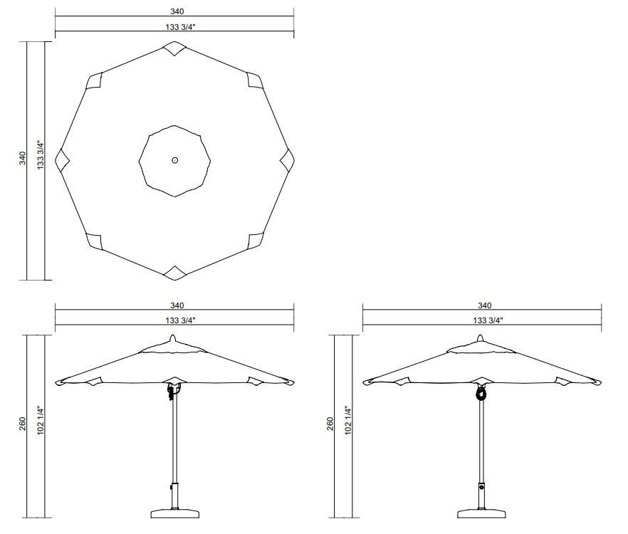 SOMBRILLA D340 CM LIGURE