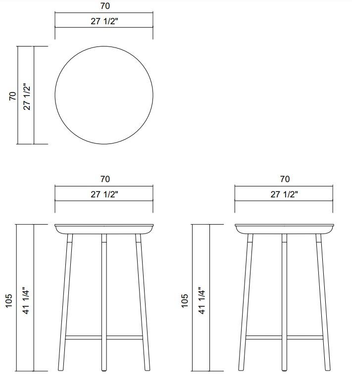 CARPE DIEM BAR TABLE D27 1/2"