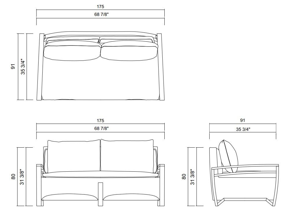 NORONHA SOFA 68 7/8"