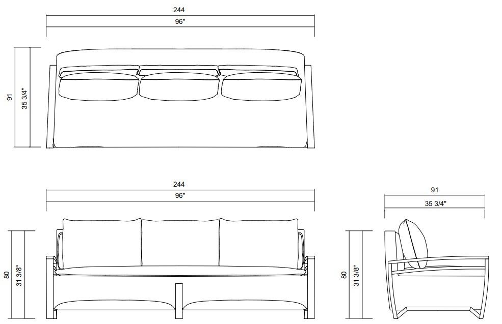 SOFA 244 CM NORONHA