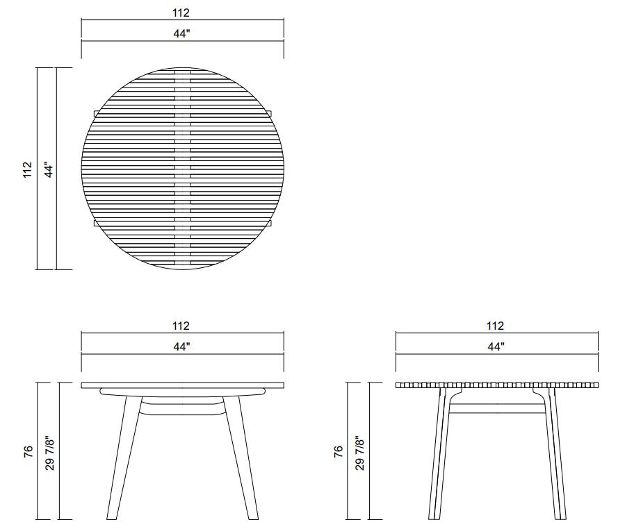 AYTY DINING TABLE D44"