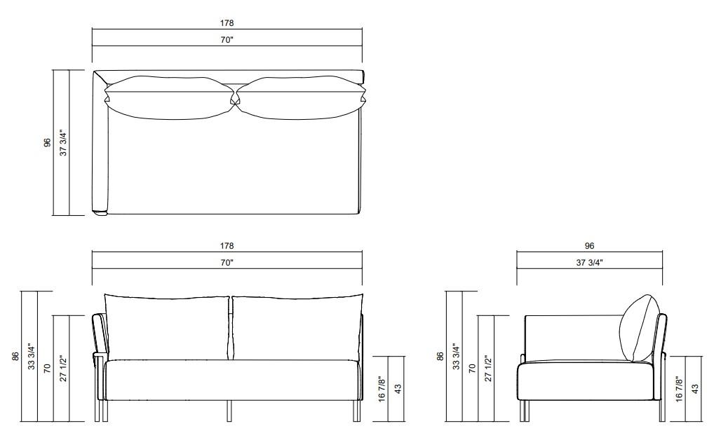 MODULO CON BRAZO DRR IZQ 178 CM ARGOS