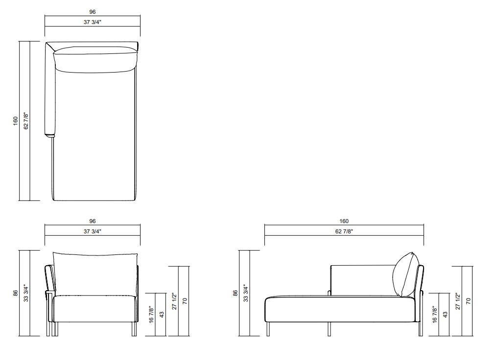 CHAISE DER | IZQ