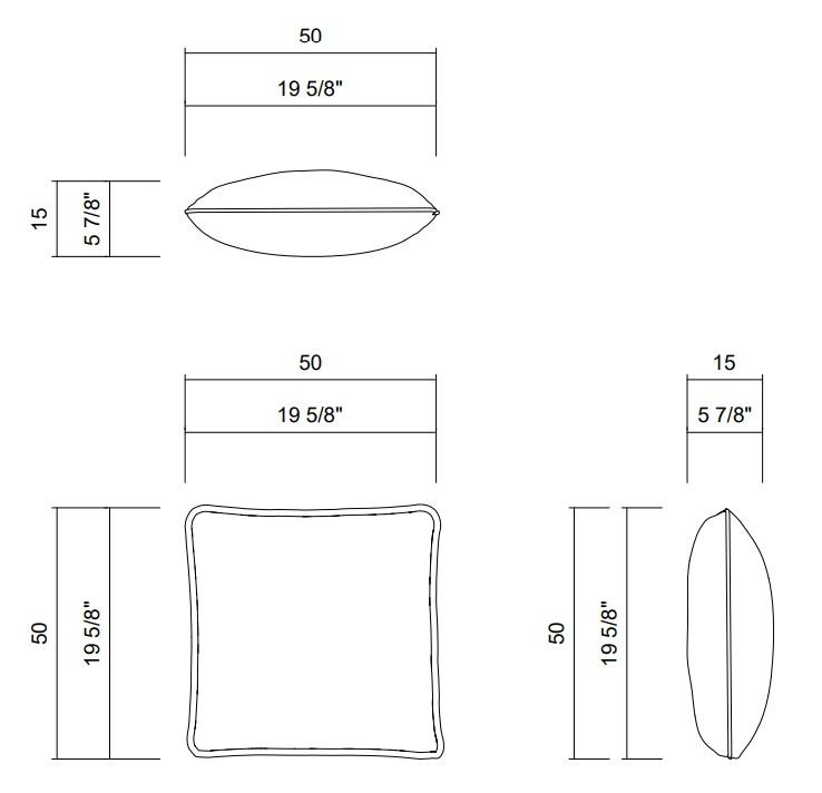 ARGOS DETAIL CUSHION 19 5/8” X 19 5/8”