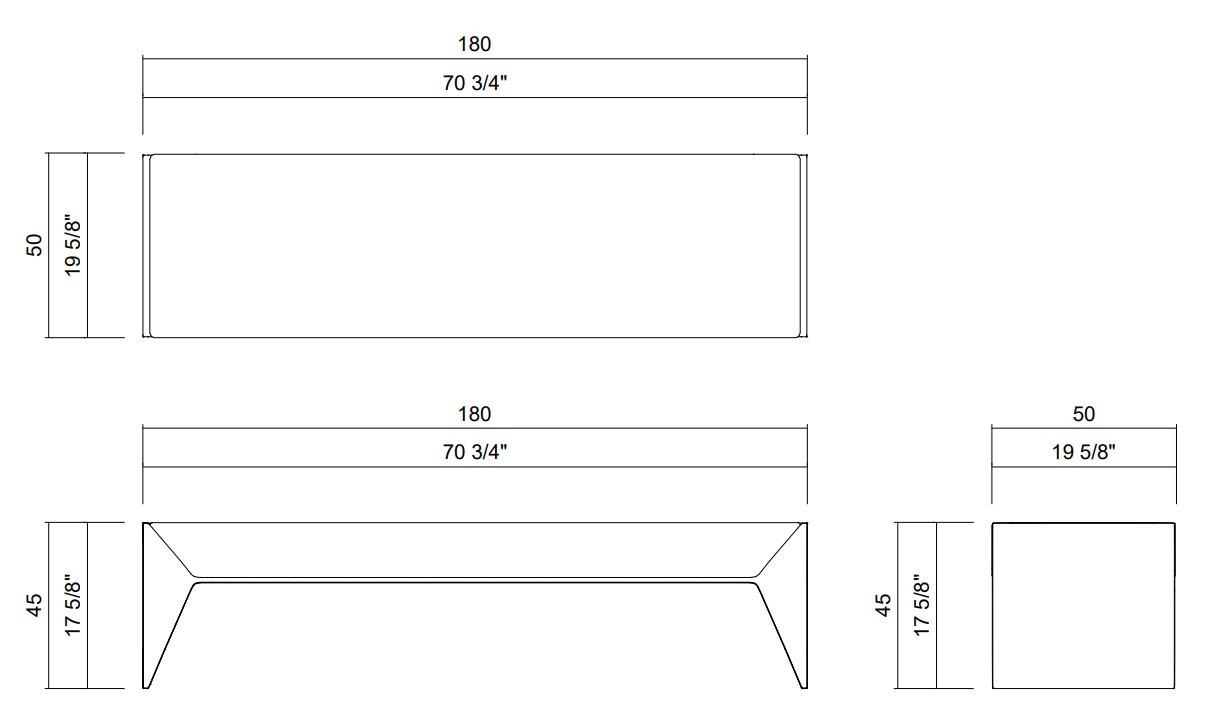 COMPOSE BENCH 70 3/4"