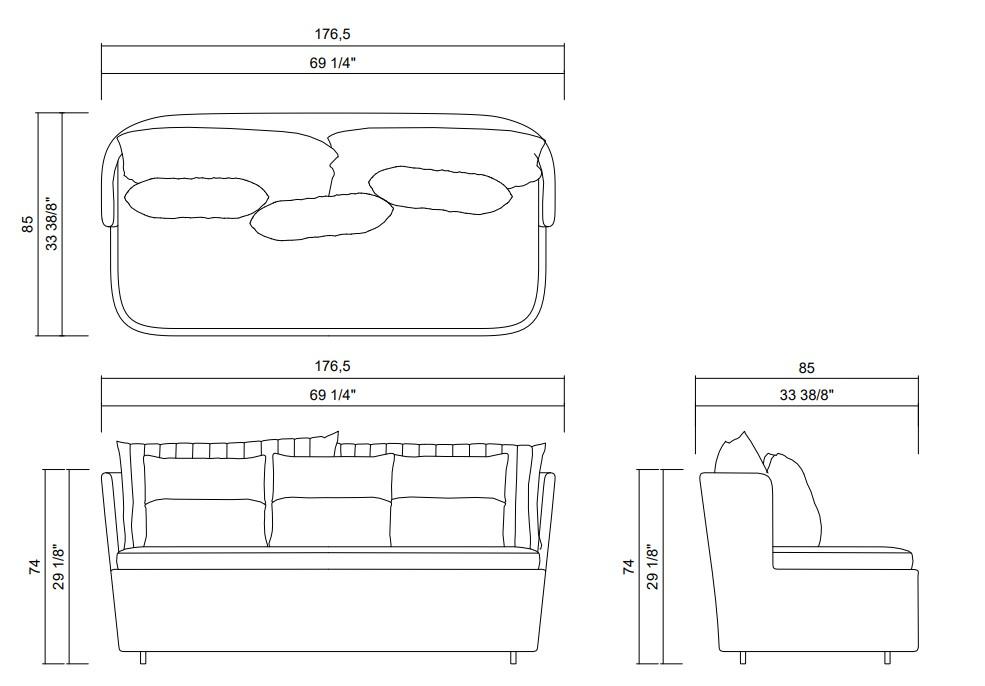 CAPADOCIA SOFA 69 1/4"