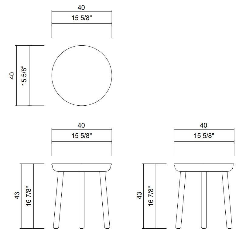 CARPE DIEM SIDE TABLE H16 7/8"