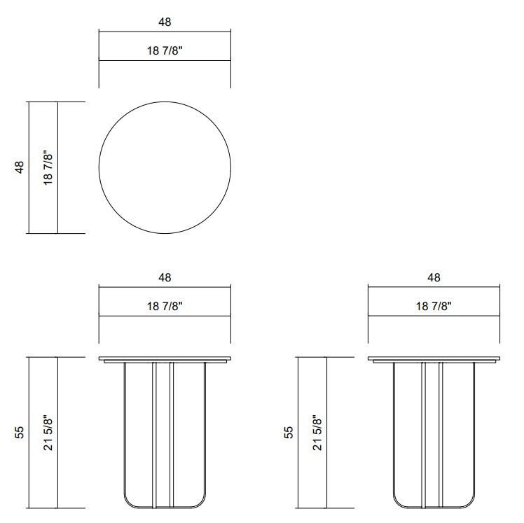 IRIS SIDE TABLE H21 5/8”