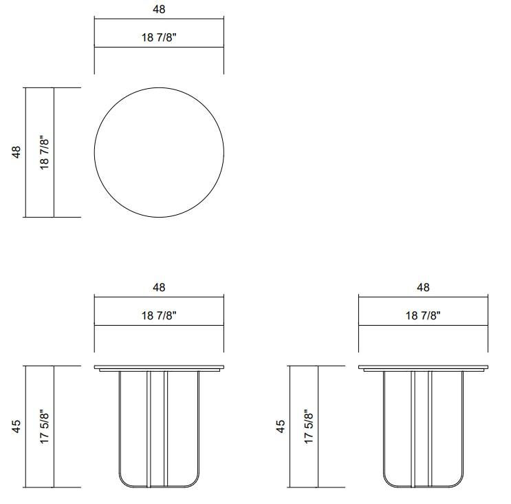 IRIS SIDE TABLE H17 5/8”