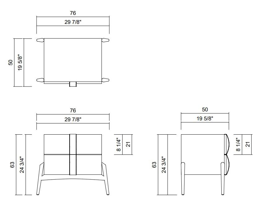 ALMA NIGHTSTAND 29 7/8”