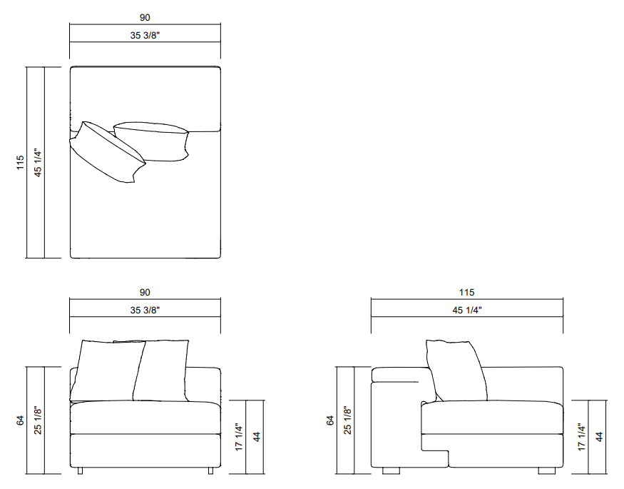 MODULO CENTRAL 90 CM AMBROSI