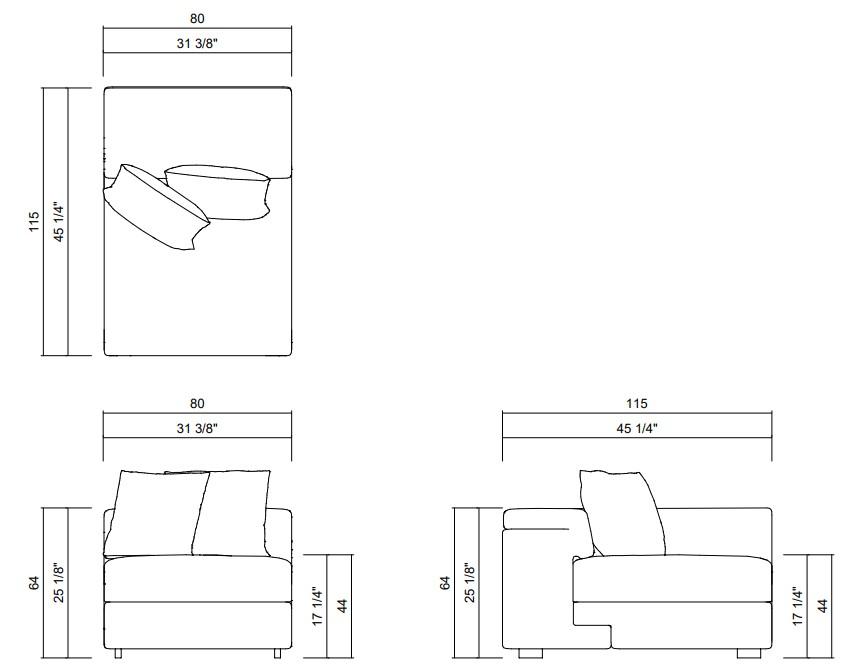 MODULO CENTRAL 80 CM AMBROSI