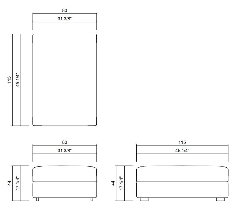 OTOMANA 80X115 CM AMBROSI