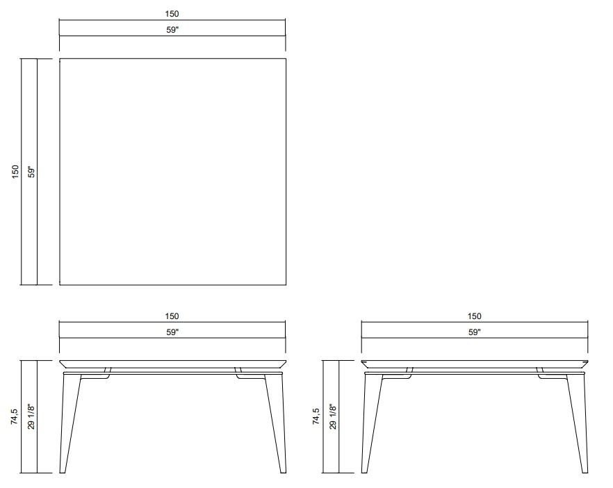 ANTARES DINING TABLE 59"