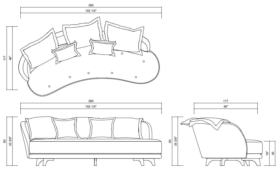 SOFA 260 CM AVUS