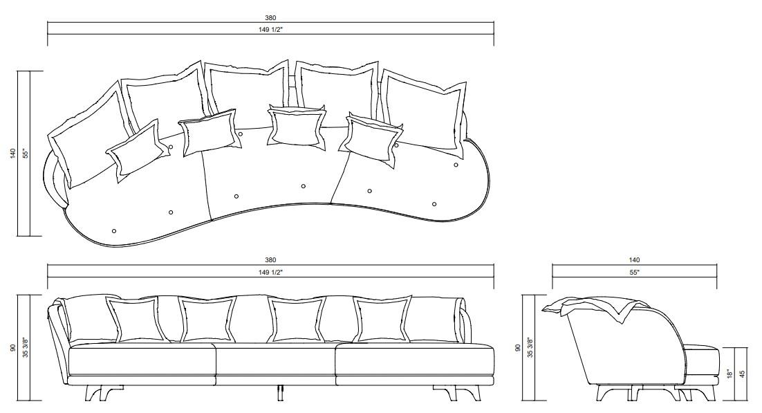 SOFA 380 CM AVUS