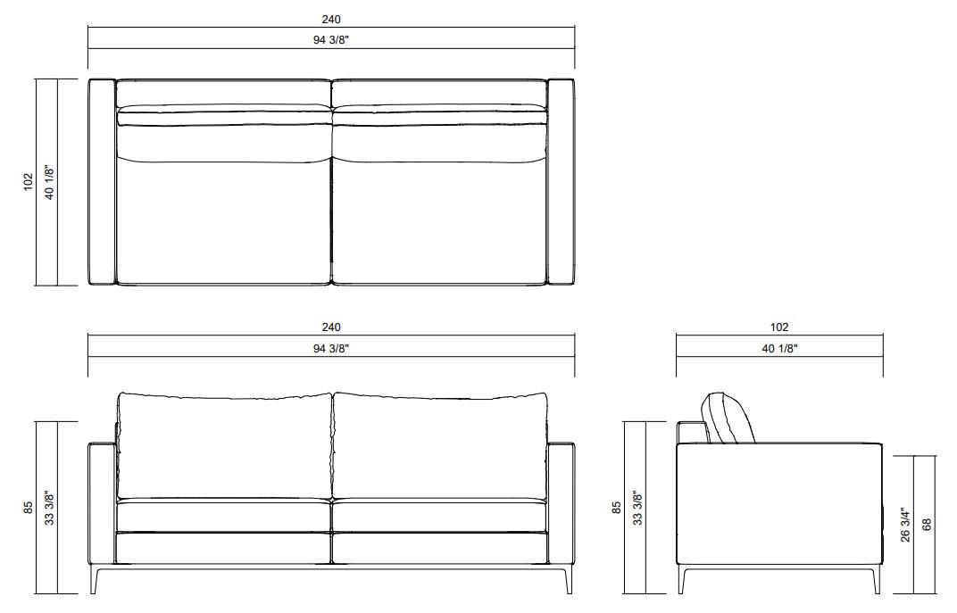 ME SOFA 94 3/8"