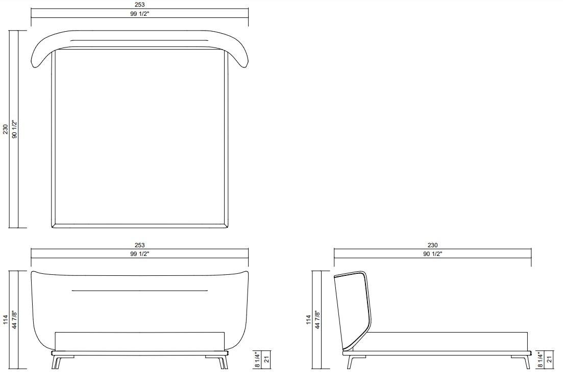 AURA BED - MATTRESS 75 7/8" X 79 7/8"