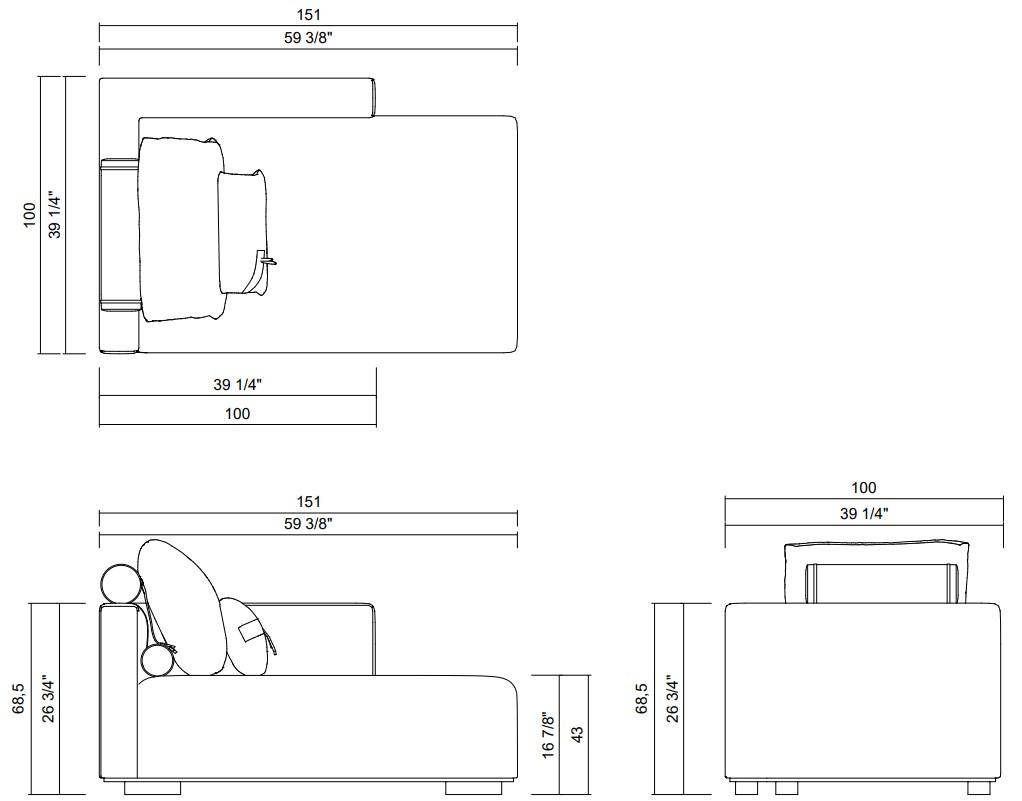 LEFT | RIGHT CHAISE