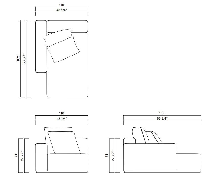 CHAISE DER | IZQ