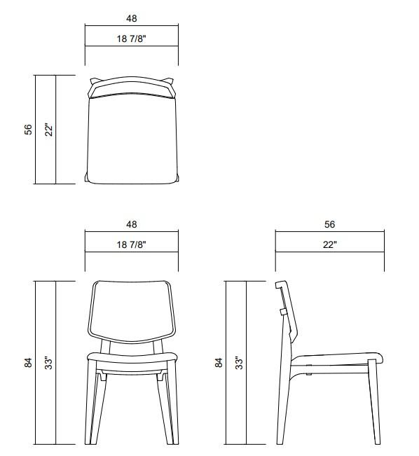 POUSADA UPHOLSTERED SEAT CHAIR