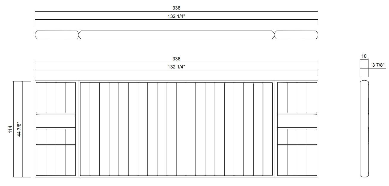 PAPILLON HEADBOARD 132 1/4"