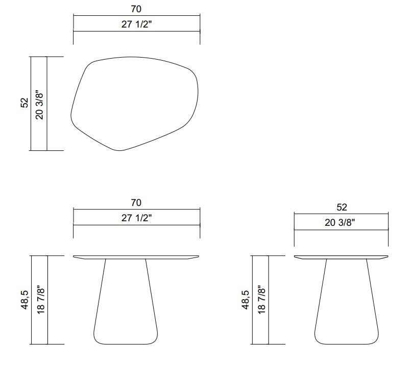 SEIXO SIDE TABLE H18 7/8"