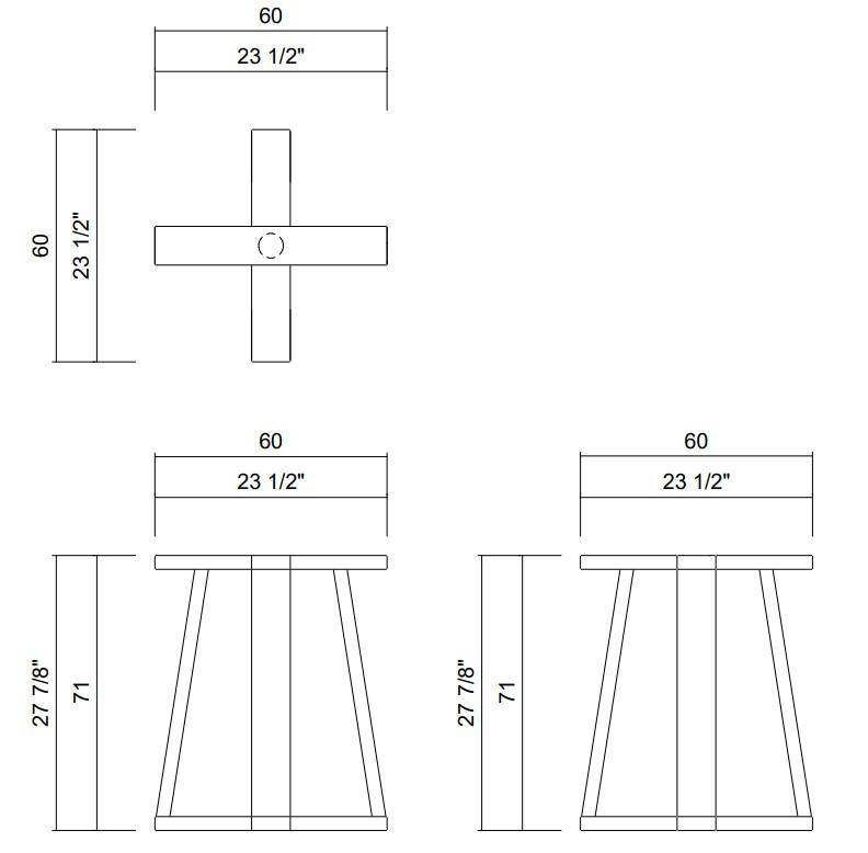 MÔNACO PEDESTAL 23 1/2" X 23 1/2"