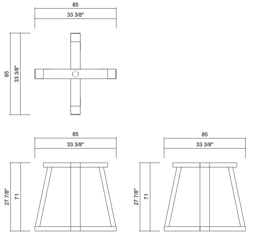 MÔNACO PEDESTAL 33 3/8" X 33 3/8"