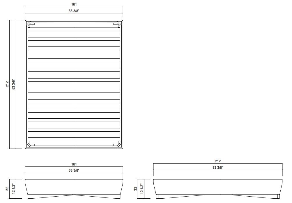 PRET A PORTER - MATTRESS 59 3/4" x 79 7/8" - WEDGE FOOT