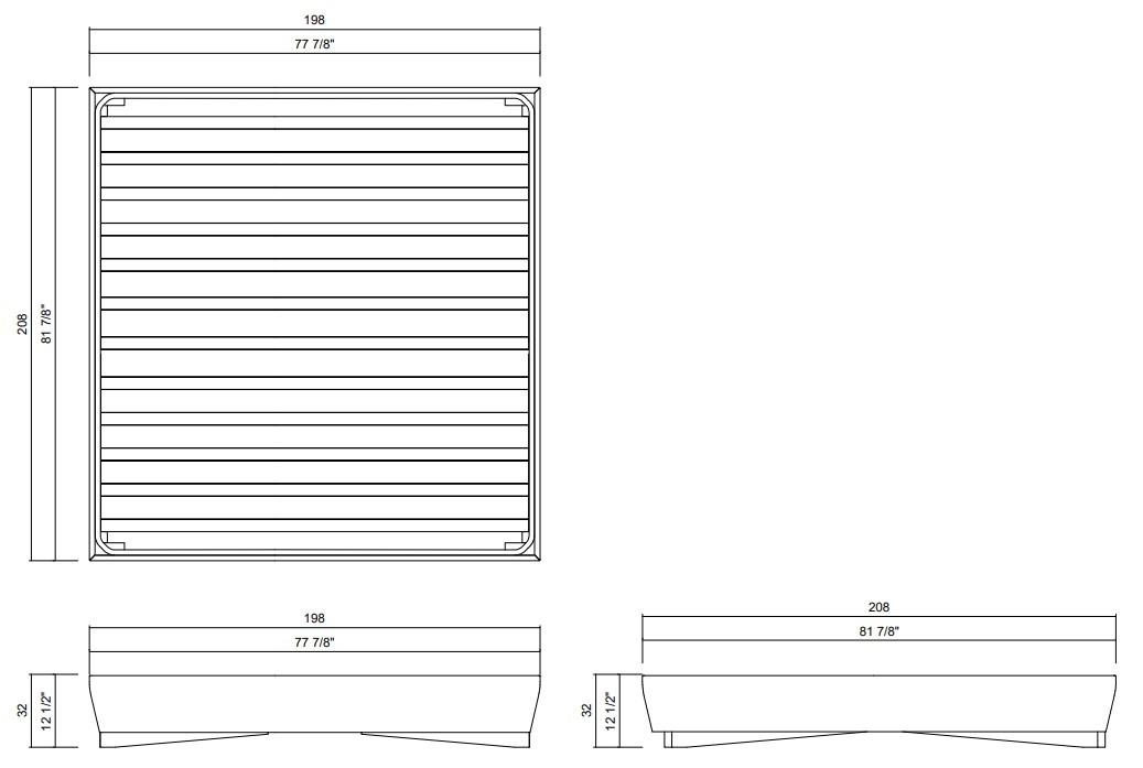 PRET A PORTER - MATTRESS 75 7/8" x 79 7/8 - WEDGE FOOT